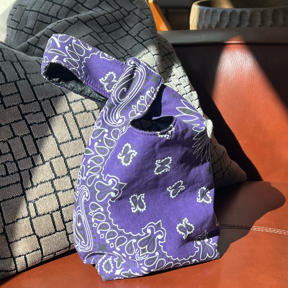 Classic Purple Paisley Yaito Bucket Bag